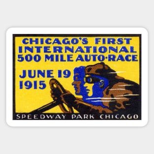 1915 Chicago Auto Race Sticker